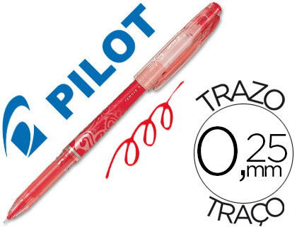 Bolígrafo Pilot Frixion borrable punta de aguja tinta roja
